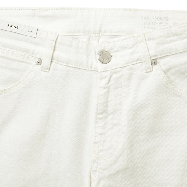 【美品】pt torino swing ホワイトデニム 30 PT TORINO - 【サイズ36まで】SWING FIT コットン ストレッチ